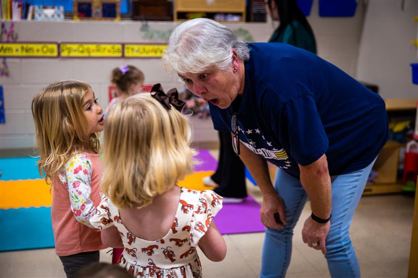 Students work in an Early Childhood Education class
